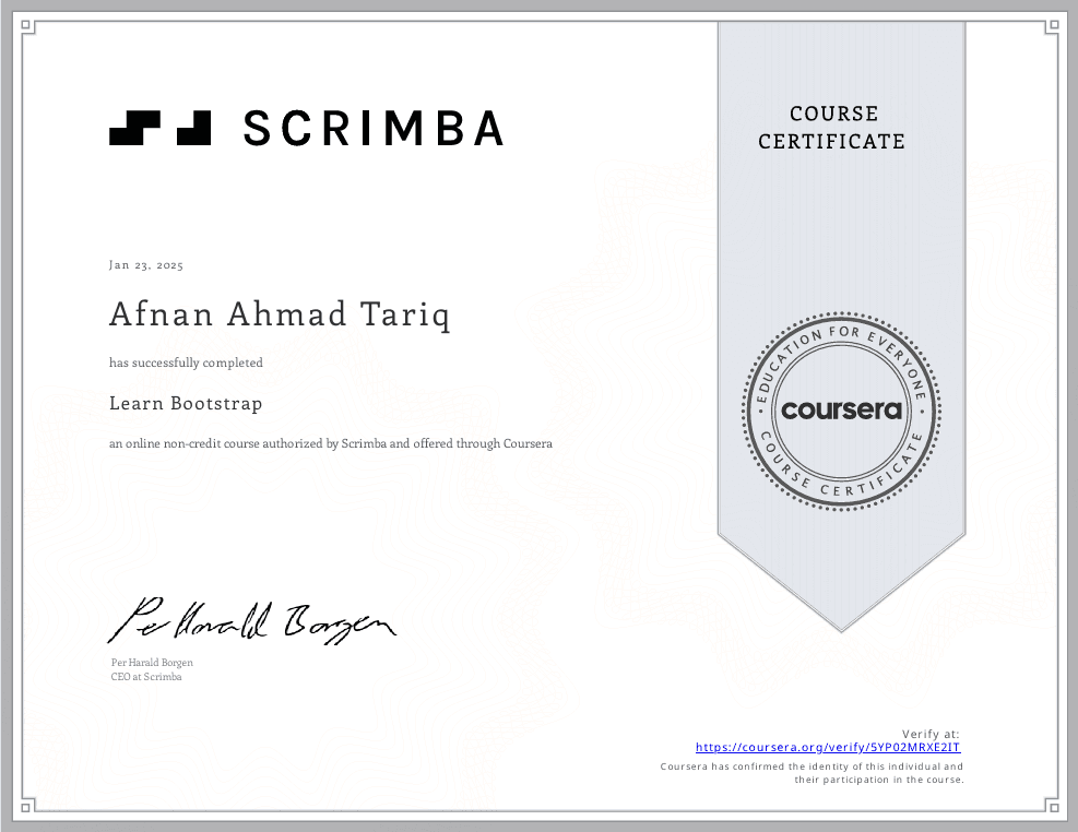 Learn Bootstrap credential