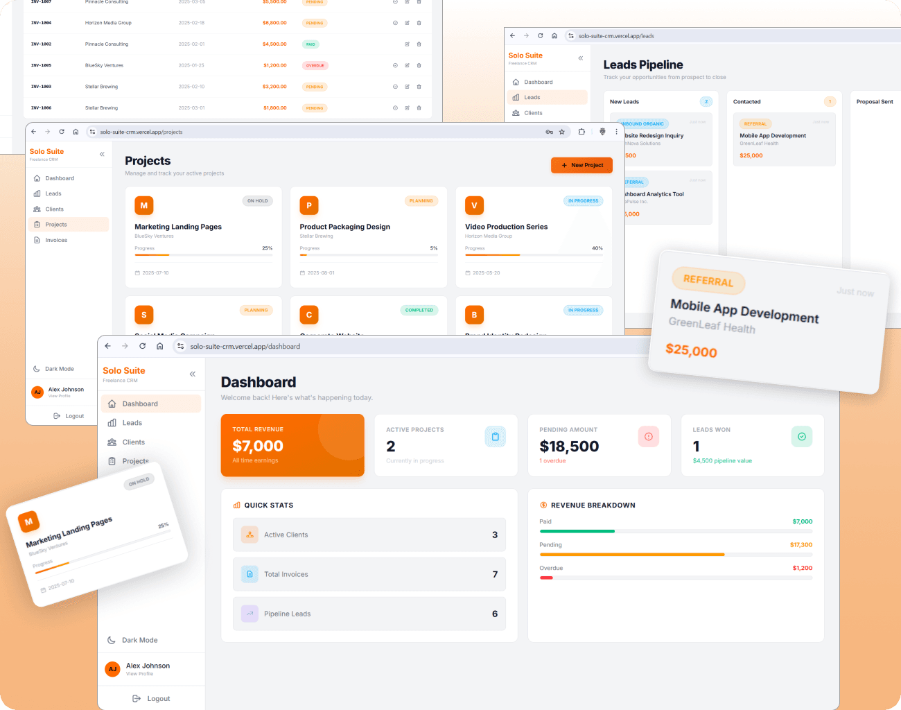 Solo Suite application screenshot